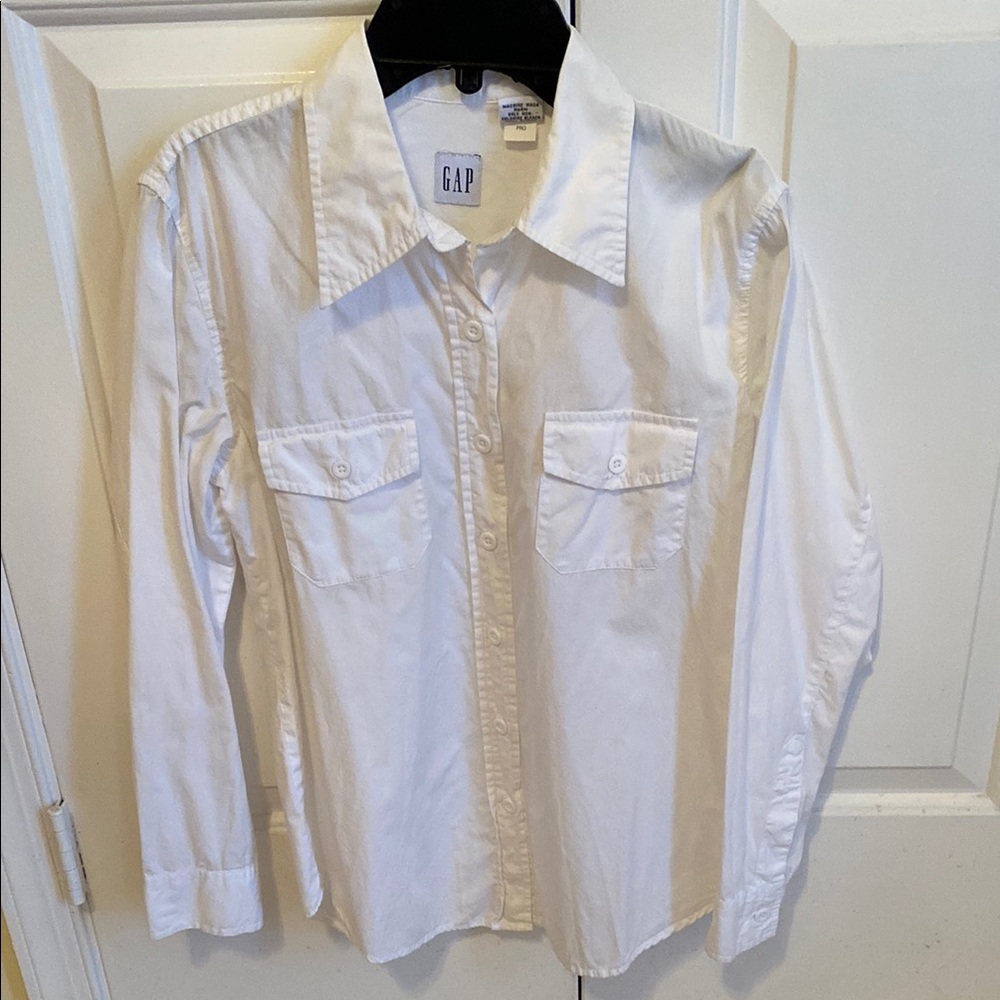 Classic White Collared Button Down Shirt - image 1